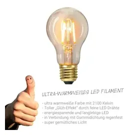 satisfire Illu- Partylichterkette 10m Biergarten Terrasse Außen 10x LED Filament