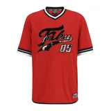 FUBU Varsity Lacquered Mesh Tee - Rot