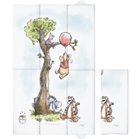 Deluxe Unisex Wickelunterlage mit Druckknopfverschluss, faltbar, 40 x 60 cm (geöffnet) – Winnie Puuh & Ferkel