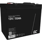 GreenCell, Versorgungsbatterie, AGM Battery Lead Acid 12V 55Ah Maintenance Free for boat and - Batterie - 55.000 (55 Ah, 12 V)