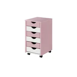 Rollcontainer  Isere , rosa/pink , Maße (cm): B: 35 H: 65 T: 40