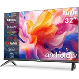 TuTu Smart TV 32 Zoll(80cm) Fernseher Android TV Triple Tuner APP Store WiFi Bluetooth Randlos(2024)