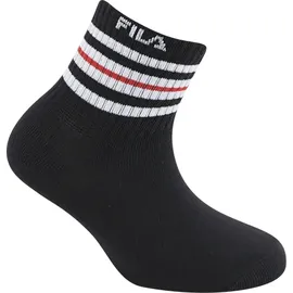 Fila Kurzsocken FILA, Mädchen, Gr. 23-26, schwarz, weiß, grau, Baumwollmischung, Socken, Cotton-Mix, mit Rippenbündchen