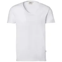 Hakro V-Shirt Stretch weiß, L