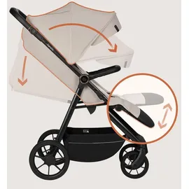 lionelo IVA Buggy bis 22 kg 6 Monaten bis 4 Jahre 360° Räder Volle Stoßdämpfung Verstellbare Rückenlehne höhenverstellbares Verdeck XXL UPF50+ Premium Stoff