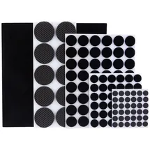 Metafranc Filzgleiter selbstklebend rund 1 Set WU0281180 Schwarz