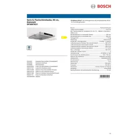Bosch DFS067K51 Flachschirmhaube 60 cm edelstahl