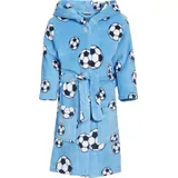 Playshoes Fleece-Bademantel Fußball Blau 98/104
