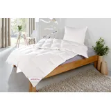 Haeussling Daunenbettdecke Swiss Royal, Bettdecken für Sommer und Winter, Ganzjahresdecke, Decke, Füllung: 90% Daunen, 10% Federn, Bezug: 100% Baumwolle, Bettdecke 135x200 cm, 155x220 cm & weitere Größen, Made in Germany weiß 200 cm x 220 cm