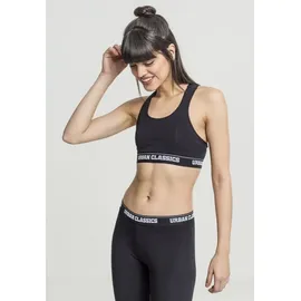 URBAN CLASSICS Ladies Logo Bra - schwarz