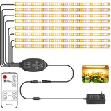 8 Stück Pflanzenlampe LED, Pflanzenlicht, 384 LEDs Pflanzenleuchte Wachsen Licht Vollspektrum für Zimmerpflanzen mit 4/8/12H Zeitschaltuhr, Grow Light mit 10 Dimmbare Stufen 8 Beleuchtungsmodi