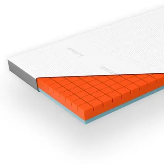 Matratzenauflage eazzzy Premium Cube Topper Matratzentopper Allergikerfreundlich Genius, 180x200 cm 140x200 cm und weitere Größen 100 CM cm x 200 CM cm x 9 cm