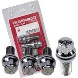Felgenschloss Typ B - M12x1,5-30 mm zweiteilig - L: SW 17 - Kegel 60°