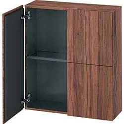 Duravit L-Cube Halbhochschrank LC116707979 70x24,3x80cm, 2 Türen, nussbaum natur