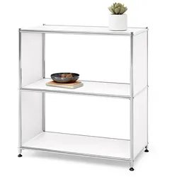 Tchibo - Regal Metall »Cn3« mit 2 Fächern - 77x40x82,5cm - chrom - Stahl / Kunststoff / Kunststoff