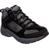 SKECHERS Herren Oak Canyon Ironhide trekking shoes,hiking boots, Black Suede Mesh Pu Charcoal Trim, 41 EU