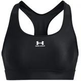 Under Armour HeatGear Armour Mid unwattierter Sport-BH Damen 002 black/white XL