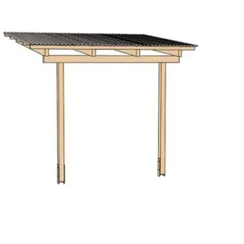 Weka Terrassenüberdachung 671  300 x 271 x 250 cm natur