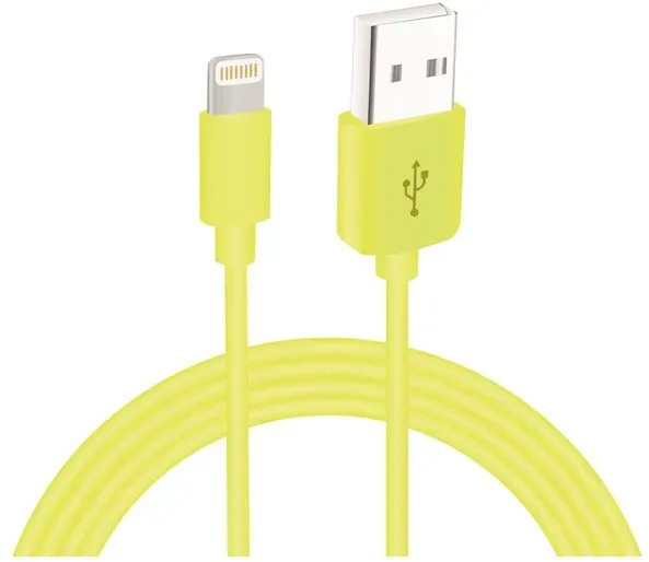 Lightning cable with original AppleTM chip - 2m - Yellow