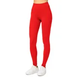 Merry Style Damen Lange Leggings aus Viskose MS10-143 (Rot, XXL)