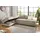 Jockenhöfer Ecksofa JOCKENHÖFER GRUPPE "Madrid L-Form, drehbares Dauerschlafsofa, Federkern", grau (grau, beige), B:306cm T:106cm, Korpus: 100% Polyester;Kissen: 100% Polyester, Sofas, Ecksofa, integrierter Kaltschaum-Topper, Regalelement, links/rechts montierbar