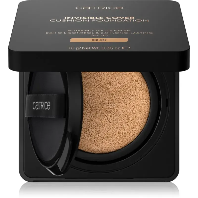 Catrice Invisible Cover Cushion Foundation mattierendes Make up im Schwämmchen SPF 30 Farbton C024N 10 g