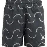 Adidas Jungen Sportswear Wave Print CLX Swim Shorts Kids Badeanzug, Black/Off White, 13-14 Years