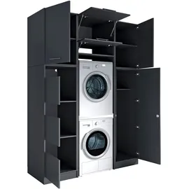 laundreezy Mehrzweckschrank-Set 168 x 238 x 68 cm Grau
