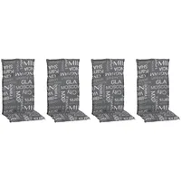 BEO Sitzauflage Hochlehner Bellona 4er-Set grau