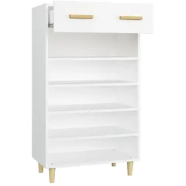 vidaXL Schuhschrank 60 x 105 x 35 cm weiß