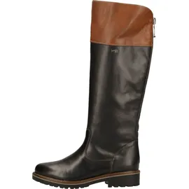 REMONTE Hochschaftstiefel - Nachtschwarz / Braun Glattleder Größe: 40 Normal - Schwarz