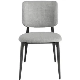ac angel cerda Angel Cerdá Stuhl aus hellgrauem Stoff 4147 - Hellgrau/Schwarz