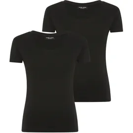 Ysabel Mora Kurzarmshirt YSABEL MORA, Damen, Gr. S, schwarz, Single Jersey, Obermaterial: 95% Baumwolle, 5% Elasthan, figurbetont hüftbedeckend, Rundhals, Shirts, mit Rundhals, elastisch, Baumwollmix, weich, Basic