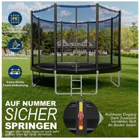 GUNJI Gartentrampolin 183/228/305 cm Garten-Kindertrampolin, max. Belastbarkeit 150KG, (183// 228/305/366/427 cm, Outdoor-Gartentrampolin mit Sicherheitsnetz, doppelter Schutz mit Schutzmatte)