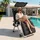 Tectake Sonnenliege 2er Set 200 x 65 x 30 cm Schwarz