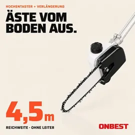 onbest MT1452 Multitool 4in1 Benzin 52cm3 1,9 PS