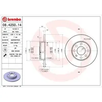 Brembo Bremsscheibe Vorderachse 08.4250.14