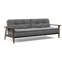 INNOVATION LIVING Schlafsofa Dublexo Frej Raucheiche Stoff Grau Charcoal