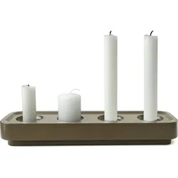 Stumpastaken Long Kerzenständer braunes Aluminium