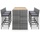 vidaXL 9-tlg. Garten-Bar-Set Poly Rattan und Akazienholz Grau