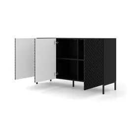 AC-Deco Sideboard ¦ schwarz ¦ Maße (cm): B: 150 H: 87