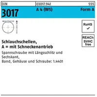 Industrial Quality Supplies DIN 3017 Schlauchschellen, mit Schneckenantrieb A
