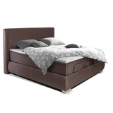 Möbel-Eins GALVARO elektrisches Boxspringbett / Doppelbett mit Motor - 2 Jahre Gewährleistung - mind. 14 Tage Rückgaberecht - Braun