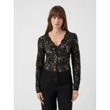 Y.A.S Spitzenshirt schwarz XS