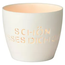 G-C Windlicht Agra Porzellan Weiß