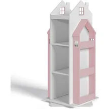 [en.casa] Kinderregal Vipsali 108 x 40 x 40 cm MDF rosa/weiß