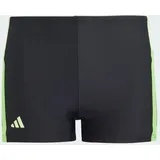 Adidas Colourblock 3-Streifen Boxer-Badehose Black / Green Spark / Lucid Lime 92