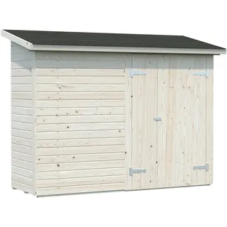 Palmako Leif Gerätehaus 234 x 95 cm Unbehandeltes Holz