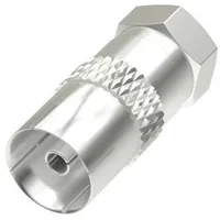 Hama SAT-Adapter F-Stecker - Koax-Kupplung 0,0 m Schwarz/Silber