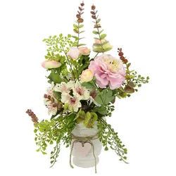 I.GE.A. Kunstblume »Arrangement Blüten/Ranunkel«, Topf aus Keramik I.GE.A. rosa